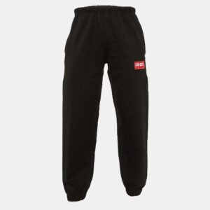 Kenzo Black Cotton Logo Patch Drawstring  Joggers S