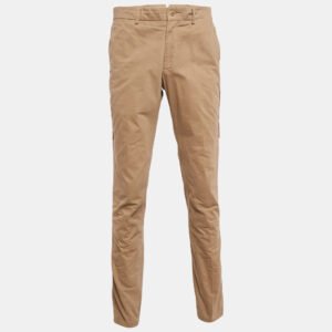 Lanvin Dark Beige Cotton Gabardine Trousers M
