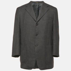 Lanvin Dark Grey Wool Blend Regular Blazer L