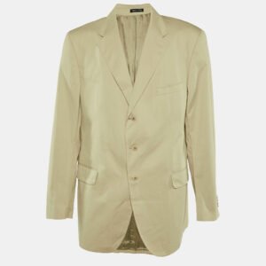 bradbury x loro piana vintage beige cotton button front jacket 5xl