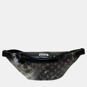 Louis Vuitton Silver x Black Monogram Canvas Leather  Galaxy Discovery Bum Bag