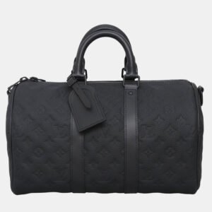 Louis Black Vuitton Monogram Taurillon Keepall Bandouliere 35 Bag
