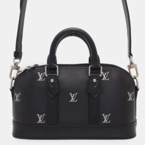 Louis Vuitton Noir Calf Leather Alma Eeast West Bag