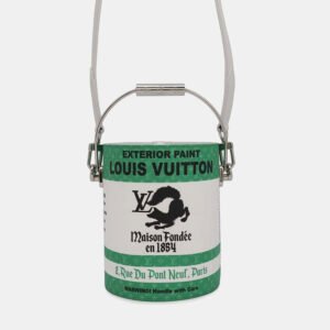 Louis Vuitton Green Canvas and Leather LV Paint Can Bag