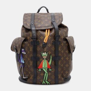 Louis Vuitton Christopher Noir Monogram Macassar Canvas Lv Friends Size Pm