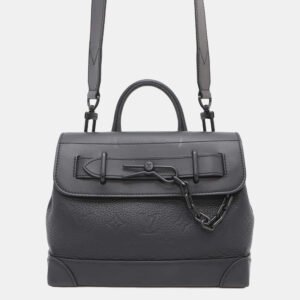 Louis Vuitton Noir Monogram Taurillon Steamer PM Shoulder Bag