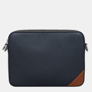 Louis Vuitton Blue Tan Leather Trio Messenger Bag