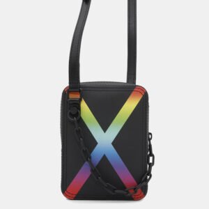 Louis Vuitton Noir/Righe Rainbow Taiga Leather Danube Messenger Bag