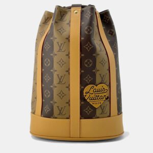 Louis Vuitton Randonnee Brown Monogram Stripe Nigo Collaboration Messenger Bag