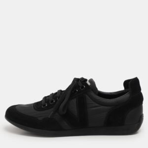 Louis Vuitton Black Nylon and Suede Fuselage Low-Top Sneakers Size 40