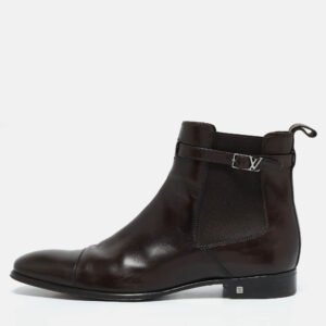 Louis Vuitton Brown Leather Loyalty Ankle Boots Size 42