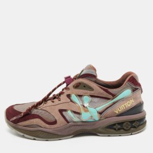 Louis Vuitton Multicolor Suede and Mesh LV Trail Sneakers Size 43