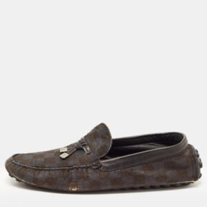 Louis Vuitton Two Tone Calf Hair Slip On Loafers Size 42