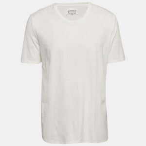 Maison Martin Margiela White Jersey Crewneck T-Shirt XXL