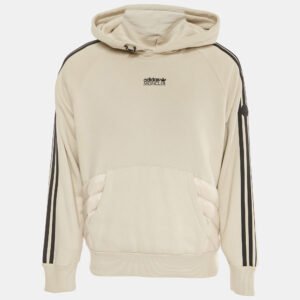 luxury-men-moncler-used-clothes-p1160398-004 Moncler x Adidas Grey Cotton and Puffer Trim Hoodie S