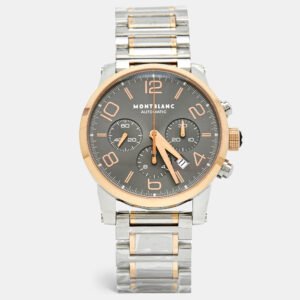 Montblanc Grey 18K Rose Gold Stainless Steel TimeWalker 107321 Men's Wristwatch 43 mm