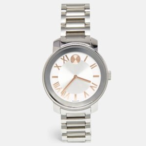 Movado Silver Dial Stainless Steel Bold 3600196 Men's Wristwatch 39 mm