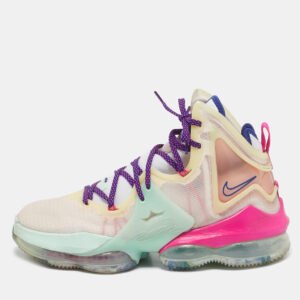 Nike LeBron Multicolor Mesh and Rubber 19 Valentine's Day Love Letter Sneakers Size 41