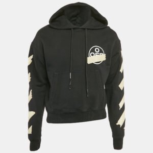 luxury-men-off-white-used-clothes-p1117290-004 Off-White Black Cotton Logo Arrows Printed Hoodie XS