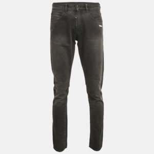 Off-White Black Washed Denim Slim Fit Jeans M Waist 33"
