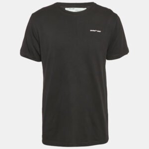 Off-White Black Jersey Crew Neck T-Shirt L