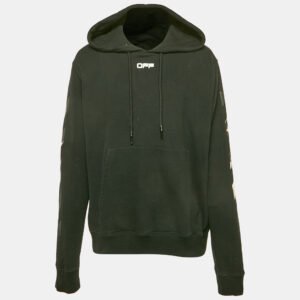 luxury-men-off-white-used-clothes-p1155181-004 Off-White Black Logo Print Cotton Hooded Sweatshirt XL