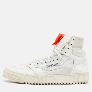 Off-White White Leather and Canvas 3.0 Off Court Sneakers Size 39