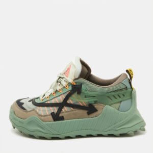 Off-White Multicolor Mesh and Leather Odsy 1000 Sneakers Size 46