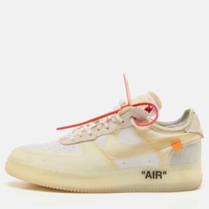 Off-White x Nike White Mesh and Suede The Ten Low Top Sneakers Size 46