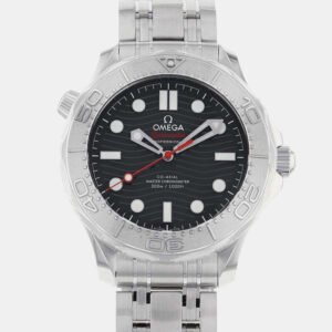 Omega Black Stainless Steel Seamaster 300M 210.30.42.20.01.002 Automatic Men's Wristwatch 42mm