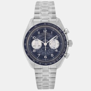 Omega Silver Stainless Steel Speedmaster Chronoscope 329.30.43.51.03.001 Manual Winding Men's Wristwatch 43 mm
