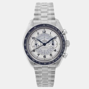 Omega Silver Stainless Steel Speedmaster Chronoscope 329.30.43.51.02.001 Manual Winding Men's Wristwatch 43 mm
