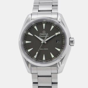 luxury-men-omega-used-watches-p1164649-012 Omega Black Stainless Steel Seamaster Aqua Terra 231.10.39.60.06.001 Automatic Men's Wristwatch 38.5mm