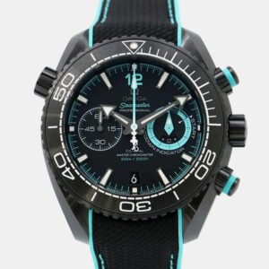 Omega Black Ceramic Seamaster Planet Ocean 215.92.46.51.01.003 Automatic Men's Wristwatch 45.5mm