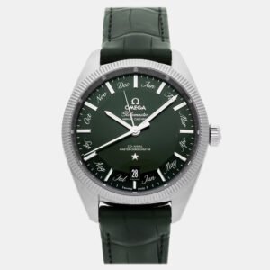 Omega Constellation Globemaster Annual Calendar 130.33.41.22.10.001 Automatic Stainless Steel Green Dial Men's Wristwatch 41mm