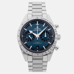 Omega Speedmaster '57 Chronograph 332.10.41.51.03.001 Automatic Stainless Steel Blue Dial Men's Wristwatch 40.5mm