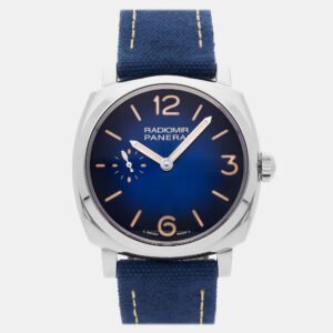 luxury-men-panerai-used-watches-p1165555-005 Panerai Radiomir PAM1144 Automatic Stainless Steel Black Dial Men's Wristwatch 45mm