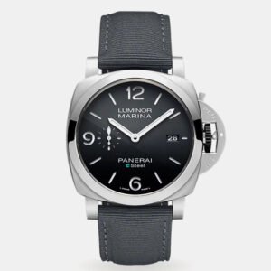 Panerai Black Stainless Steel Luminor Marina PAM01358 Automatic Men's Wristwatch 44mm