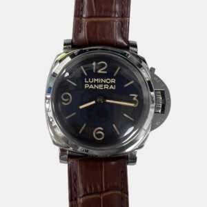Panerai Black Stainless Steel Luminor PAM00372 Automatic Men's Wristwatch 47mm