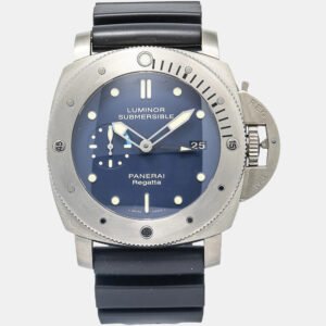 Panerai Luminor Submersible PAM00371 Automatic Blue Titanium Men's Wristwatch 47mm
