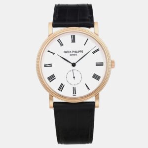 Patek Philippe White 18k Rose Gold Calatrava 5119R-001 Manual Winding Men's Wristwatch 36 mm