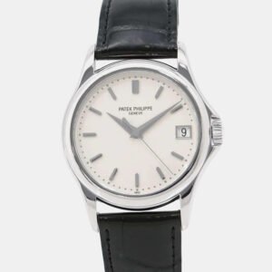 luxury-men-patek-philippe-used-watches-p1164610-010 Patek Philippe White White Gold Calatrava 5127G-001 Automatic Men's Wristwatch 37mm