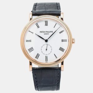Patek Philippe White Rose Gold Calatrava 5119R Automatic Men's Wristwatch 36mm