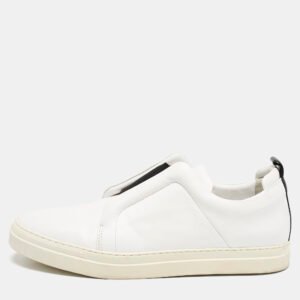 PIERRE HARDY White Leather Lace Up Sneakers Size 43