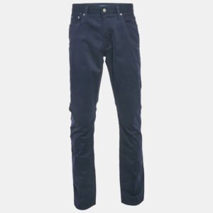 Polo Ralph Lauren Navy Blue Cotton Trousers L Waist 34"