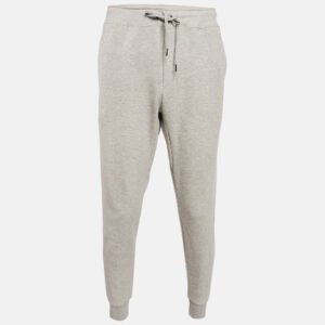 Polo Ralph Lauren Grey Logo Embossed Cotton Knit Joggers XL