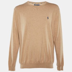 Polo Ralph Lauren Beige Cotton Knit Long Sleeve Jumper 2XL