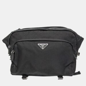 Prada Black Nylon Tessuto Shoulder Sling Bag