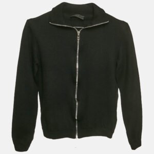 Prada Black Wool Zip-Up Jacket M