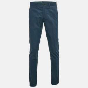 Prada Blue Gabardine Formal Trousers M